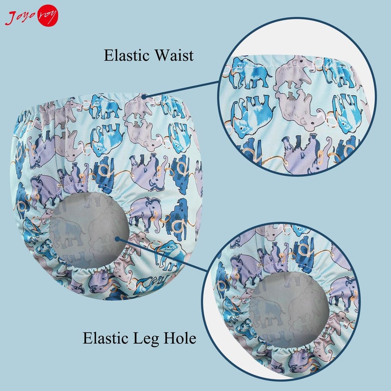 Joyo roy 4Pcs Plastic Underwear for Potty Training Rubber Training Pants for Toddlers 2T Cloth Diaper Cover Rubber Pants for Toddlers Waterproof Boys Swim Diaper Covers for Toddler Plastic Underwear - Image 3
